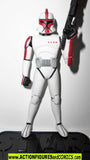 star wars action figures CLONE TROOPER CAPTAIN red 2005 clone wars