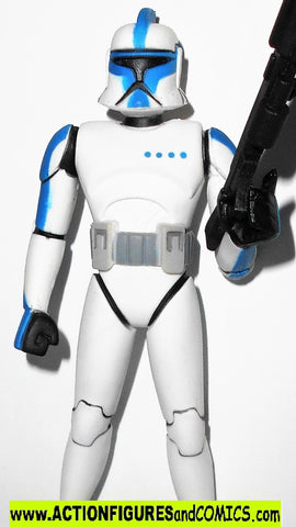 Star wars action figures CLONE TROOPER CAPTAIN blue 2005 clone wars