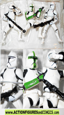 star wars action figures CLONE TROOPER ARMY green captain 2003
