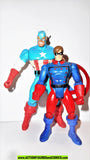marvel universe toy biz CAPTAIN AMERICA & BUCKY complete 1998 toybiz