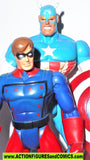 marvel universe toy biz CAPTAIN AMERICA & BUCKY complete 1998 toybiz