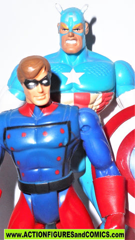 marvel universe toy biz CAPTAIN AMERICA & BUCKY complete 1998 toybiz