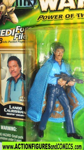 star wars action figures LANDO CALRISSIAN bespin escape 2000 power of the jedi hasbro toys moc mip mib