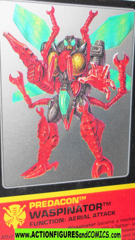 Transformers beast wars WASPINATOR file card 1997 transmetals wasp bee