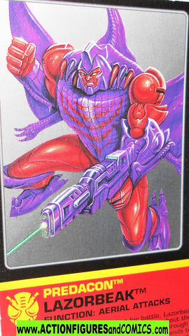 Transformers beast wars LAZORBEAK File Card pterodactyle laserbeak 1996