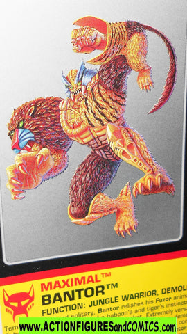 Transformers beast wars BANTOR File card 1996 fuzor baboon tiger