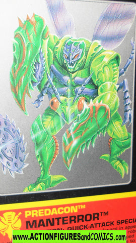 transformers beast wars MANTERROR file card 1997 praying mantis