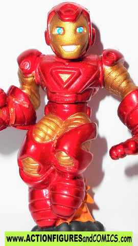 Marvel Super Hero Squad IRON MAN gold red BLAST OFF movie 2 pvc