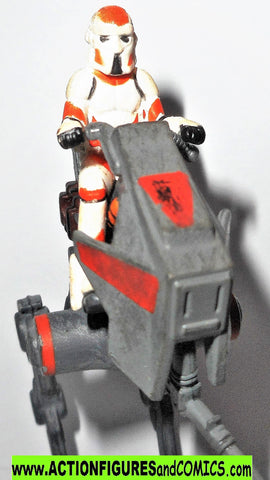 star wars titanium AT-RT utapau commander cody orange galoob 2008