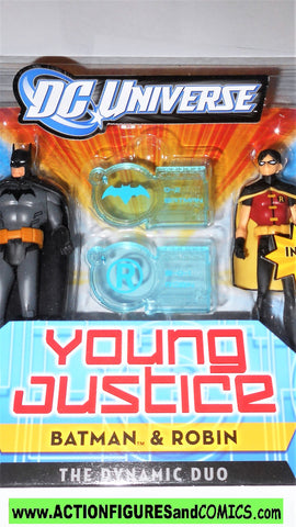 Young Justice BATMAN & ROBIN dynamic duo league dc universe moc mib