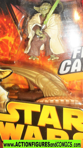 star wars action figures YODA firing cannon 3 2005 revenge of the sith hasbro toys moc mip mib