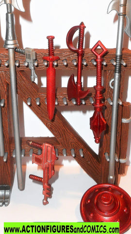 masters of the universe WEAPONS RACK Classics 2010 matty complete