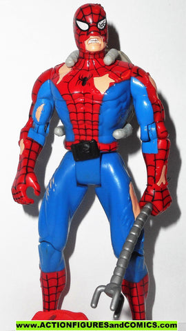 Spider-man the Animated series BATTLE RAVAGED SPIDER-MAN 1995 complete toy biz action figures