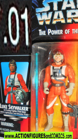 star wars action figures LUKE SKYWALKER X-wing pilot .01 LONG moc