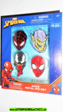 Marvel SPIDER-MAN 4 PCS METAL PIN SET venom green goblin moc mib