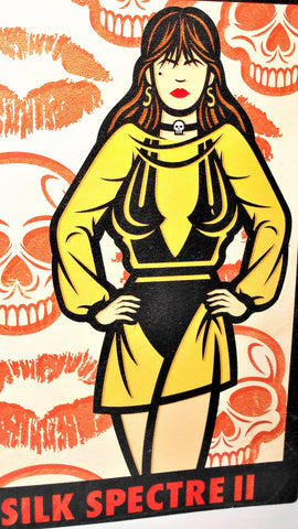 dc universe classics SILK SPECTRE II Watchmen large ART TRADING CARD 7x4.75