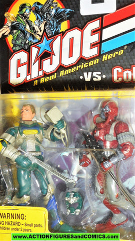 gi joe WET-SUIT vs COBRA MORAY 2002 repaints red maroon action figures moc