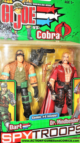 gi joe DART vs DR MINDBENDER gijoe 2003 spytroops action figures moc