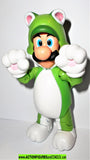 World of Nintendo LUIGI cat suit 4 inch super mario bros