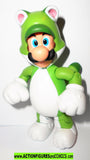 World of Nintendo LUIGI cat suit 4 inch super mario bros