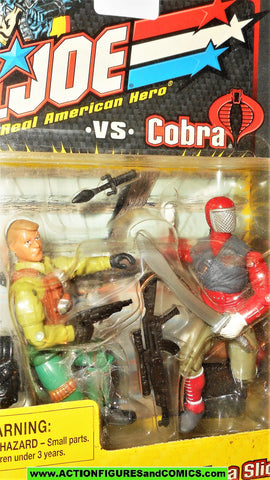 gi joe SURE FIRE vs Cobra RED NINJA SLICE 2002 v2 v4 gijoe moc