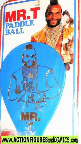 A-Team B A BARACUS MR T 1983 PADDLE BALL board vintage 1984 moc