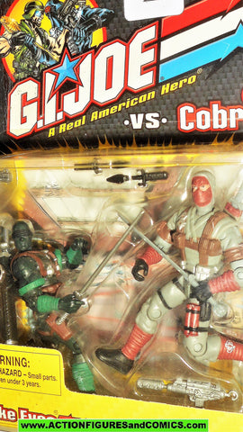 gi joe SNAKE EYES vs STORM SHADOW 2002 Repaint series moc