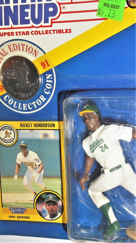 Starting Lineup RICKEY HENDERSON 1991 coin Oakland A's sports baseball moc