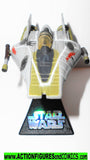 star wars titanium A-WING fighter green 2006 complete kashyyyk
