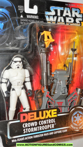 star wars action figures STORMTROOPER Deluxe crowd control power of the force moc