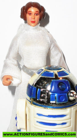 star wars action figures PRINCESS LEIA R2-D2 collection 1998 power of the force potf 2 II