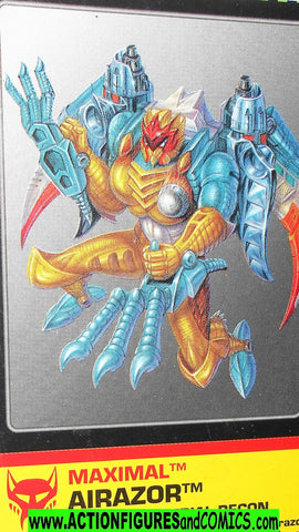 Transformers beast wars AIRAZOR File card 1997 hawk transmetals