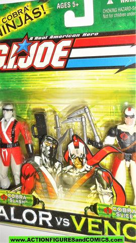 gi joe SLASH SLICE cobra ninja 2004 valor vs venom action figure vvv moc