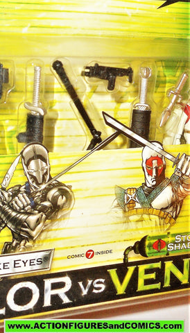 gi joe SNAKE EYES vs STORM SHADOW 2004 comic 7 VARIANT valor vs venom vvv moc