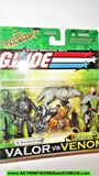 gi joe SNAKE EYES vs cobra SWAMP RAT 2004 valor vs venom vvv 2005 moc