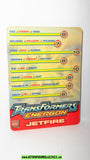 Transformers Energon JETFIRE 2003 trading card comic product catalog