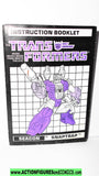 Transformers SNAPTRAP instructions booklet seacon piranacon g1 1
