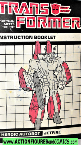 Transformers JETFIRE 1985 instructions booklet jet plane g1 1