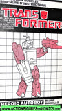 Transformers BLURR Targetmaster 1987 instruction booklet vintage bi-lingual g1 1