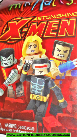 minimates ASTONISHING X-NEN cyclops wolverine colossus white queen emma frost moc mib