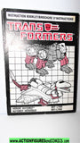 Transformers SKY LYNX 1986 instruction booklet vintage bi-lingual g1 1