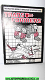 Transformers SKY LYNX 1986 instruction booklet vintage bi-lingual g1 1
