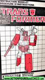 Transformers HARDHEAD 1987 instruction booklet vintage bi-lingual g1 1