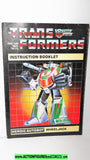 Transformers BLUESTREAK 1984 instructions booklet vintage  g1 1