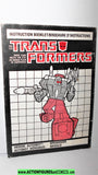 Transformers BROADSIDE 1986 instructions booklet triple changer canada g1 1