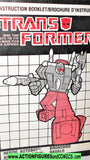 Transformers BROADSIDE 1986 instructions booklet triple changer canada g1 1