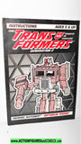Transformers OPTIMUS PRIME 1992 generation 2 instructions booklet g2 2
