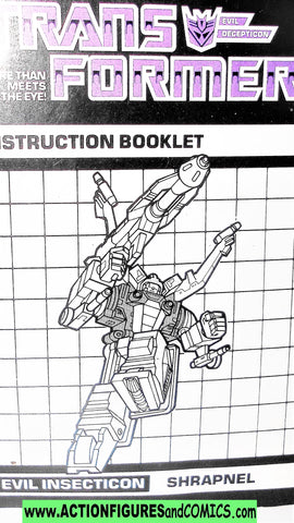 Transformers SHRAPNEL 1985 instructions booklet vintage g1 1
