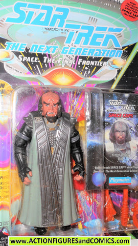 Star Trek WORF KLINGON WARRIOR 1993 space cap pog next generation moc