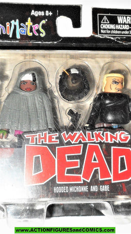 Walking Dead Minimates HOODED MICHONNE GABE 2013 Series 4 moc
